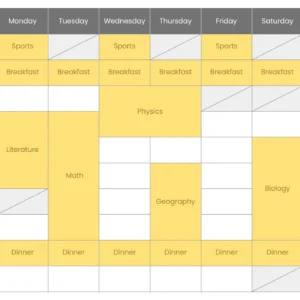 Weekly Study Time Table