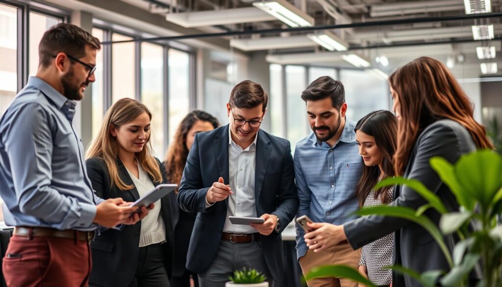 Image of a business team collaborating with DigiTechPak experts